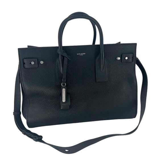 Saint Laurent Sac de Jour Souple Bag Leather Bag in Medium Black Silver - Picture 2 of 16